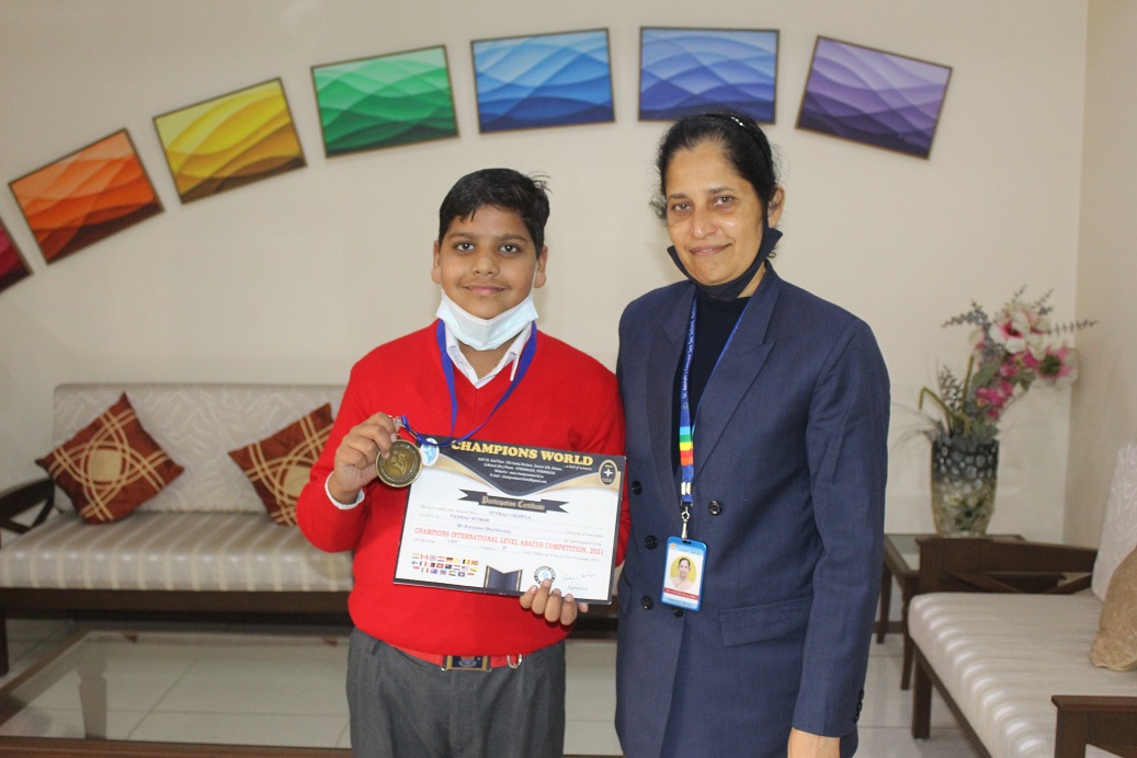 'Ist POSITION IN ABACUS COMPETITION'