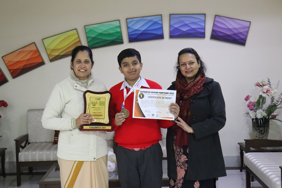 FIRST RANK(LEVEL 2) IN NATIONAL LEVEL ONLINE EXAMINATION(VIDYARTHI VIGYAN MANTHAN 2023)