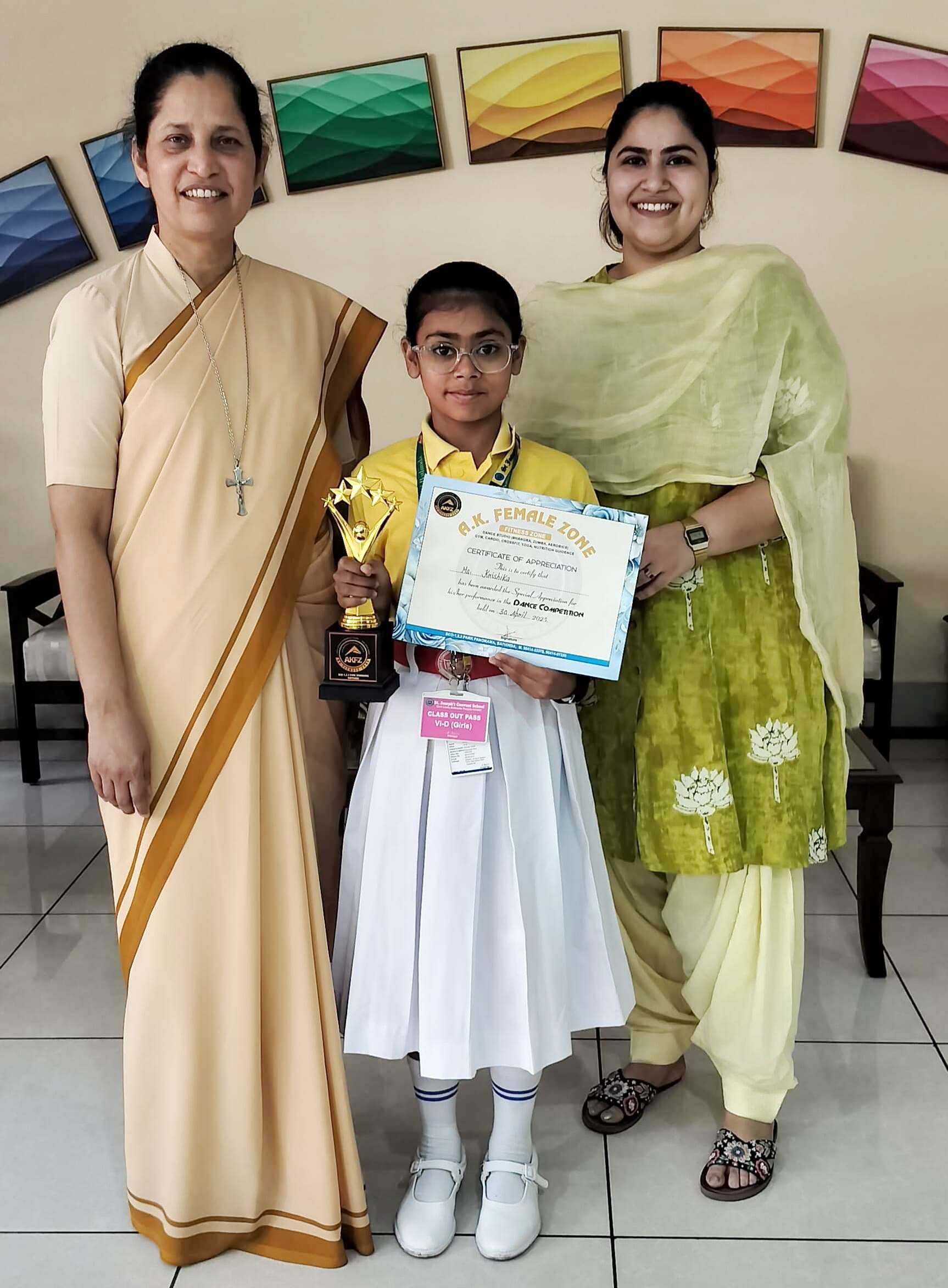 1ST POSITION IN DANCE COMPETITION