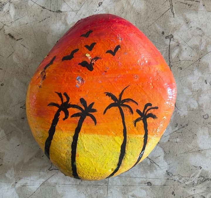 Stone Painting by Vaani.