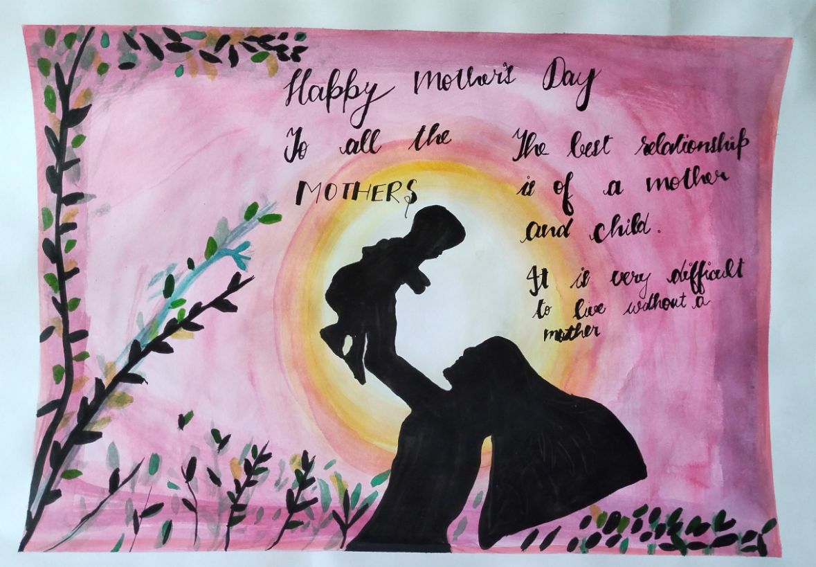 POSTER MAKING ON MOTHER'S DAY
