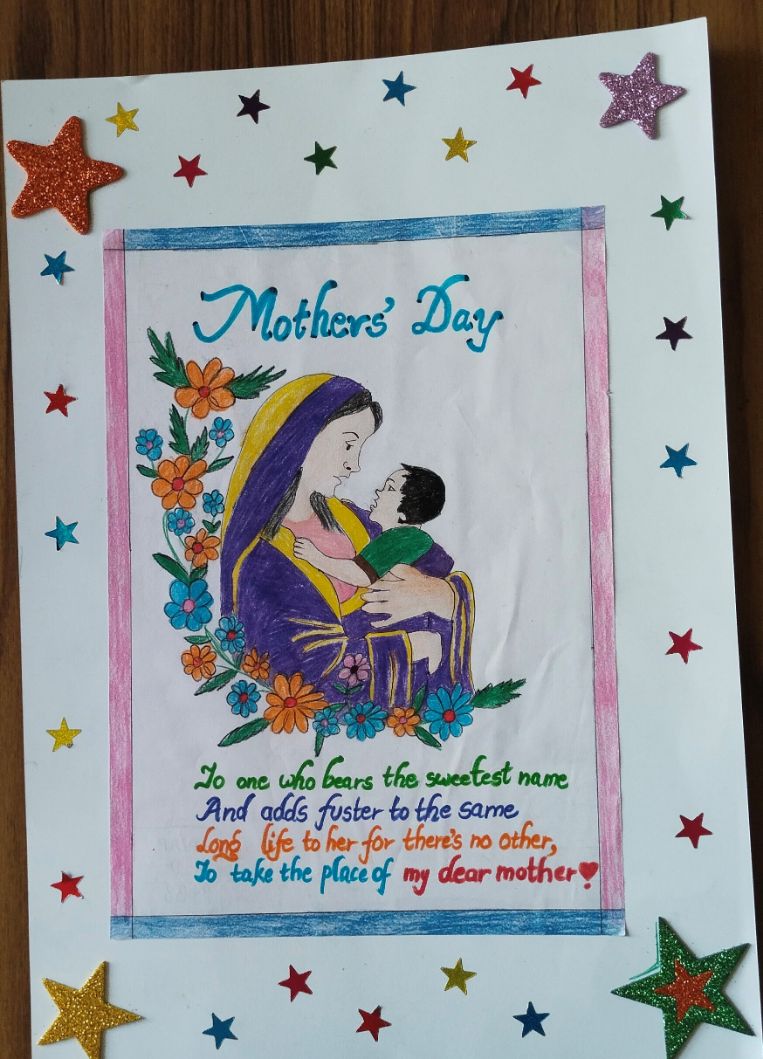 POSTER MAKING ON MOTHER'S DAY