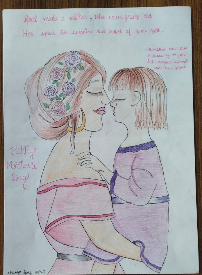 POSTER MAKING ON MOTHER'S DAY