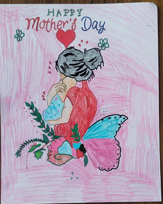 POSTER MAKING ON MOTHER'S DAY