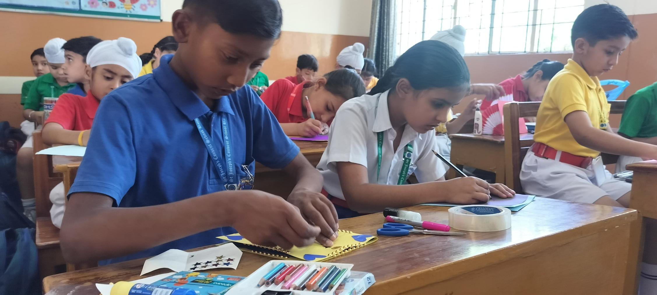 LABOUR DAY CARDMAKING ACTIVITY(CLASS 4TH)